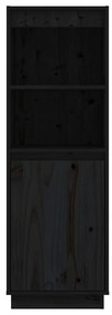 vidaXL Ντουλάπι Ψηλό Μαύρο 37 x 34 x 110 εκ. από Μασίφ Ξύλο Πεύκου