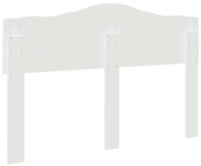 vidaXL Κεφαλάρι με κεφαλάρι Λαμπερό Λευκό 150 cm Επεξεργασμένο ξύλο