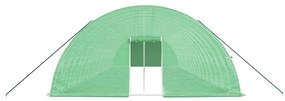 vidaXL Θερμοκήπιο με Ατσάλινο Πλαίσιο Πράσινο 108 μ² 18 x 6 x 2,85 μ.