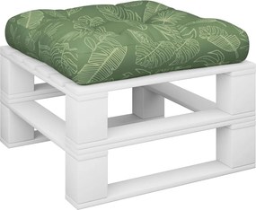 vidaXL Μαξιλάρι Παλέτας με Σχέδιο Φύλλων 60 x 60 x 12 εκ. Υφασμάτινο