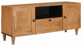 vidaXL Ντουλάπι TV Ανοιχτό καφέ 105 x 33 x 46 εκ Μασίφ ξύλο μάνγκο