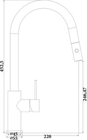 Sparke Musa 04 Black Matt - Μπαταρία Κουζίνας με Ντους