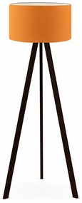 Φωτιστικό δαπέδου Rosling Megapap Mdf/ύφασμα Pvc χρώμα μαύρο/πορτοκαλί 38x21x140εκ.