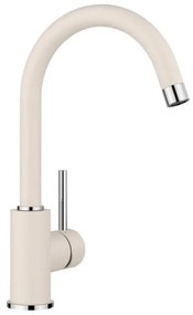 Blanco Mida SILGRANIT® Soft White Μπαταρία Κουζίνας με Περιστρεφόμενο Ρουξούνι