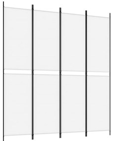 vidaXL Διαχωριστικό Δωματίου με 4 Πάνελ Λευκό 200 x 220 εκ. Υφασμάτινο