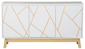 Μπουφές Aria λευκό-φυσικό 120x35x67 εκ 120x35x67 εκ.