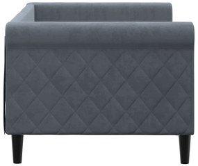 vidaXL Καναπές Κρεβάτι Σκούρο Γκρι 80 x 200 εκ. Βελούδινος
