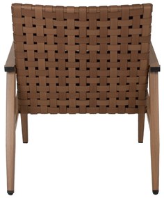 ΠΟΛΥΘΡΟΝΑ ΜΕΤΑΛΛΟ ΣΑΝ ΞΥΛΟ &amp; RATTAN ΔΕΡΜΑ-LOOK 62x73x76Yεκ.HM5868.01 - HM5868.01