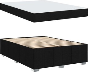 vidaXL Σκελετός Κρεβατιού με στρώμα Μαύρο 140 x 200 cm ύφασμα