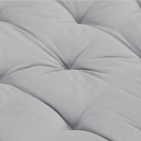 vidaXL Μαξιλάρα Δαπέδου / Παλέτας Γκρι 120 x 80 x 10 εκ. Βαμβακερή