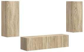 vidaXL Σετ επίπλου τηλεόρασης 2 pcs Δρύς Sonoma Επεξεργασμένο ξύλο