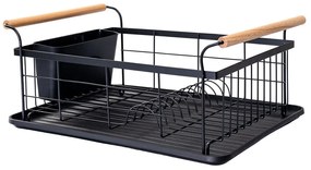 Estia 01-12885 Στεγνωτήρας Νεροχύτη Μεταλλικός 44x32x20cm, Μαύρο