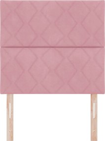 vidaXL LED κεφαλάρι Ροζ 100 cm Βελούδο