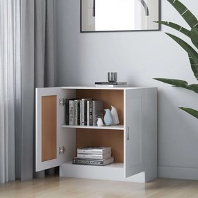 vidaXL Βιβλιοθήκη Λευκή 82,5 x 30,5 x 80 εκ. Επεξεργασμένο Ξύλο