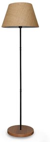 Floor lamp PWL-1082 E27 beige-black-walnut D36x145cm 36x36x145 εκ.