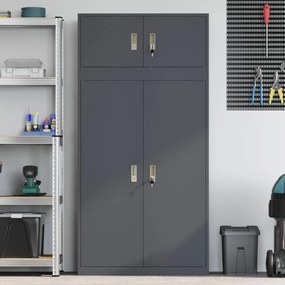 vidaXL Ντουλάπι αποθήκευσης 2 τμχ. Ανθρακί 90 x 40 x 180 cm Ατσάλι