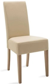 Καρέκλα Ditta 047-000030 53x50x88cm Sonoma-Ecru Wood, Technoderma