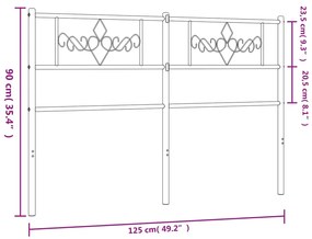 vidaXL Ανταλλακτικό κεφαλάρι Λευκό 120 εκ. Μεταλλικό
