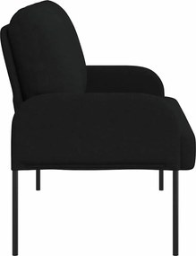 vidaXL Καναπέδες με μαξιλάρι 110cm Μαύρο Κόντρα πλακέ