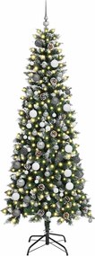 vidaXL Τεχνητό Χριστουγεννιάτικο Δέντρο με 300 LED Πράσινο 210 cm