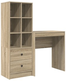 vidaXL Γραφείο με Αποθήκευση Sonoma Oak Επεξεργασμένο Ξύλο