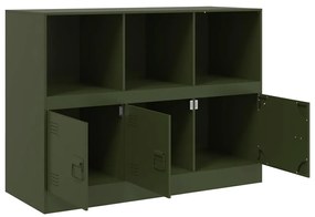 vidaXL Ντουλάπι Πράσινο Λαδί 99x39x73 εκ. από Ατσάλι