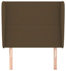 Κεφαλάρι με Πτερύγια Σκούρο Καφέ 93 x 23 x 118/128εκ.Υφασμάτινο 3117661