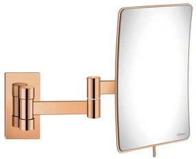 Καθρέπτης Μεγεθυντικός Επτοίχιος με Διπλό Βραχίονα Μεγέθυνση x3 Rose Gold 24K Sanco Cosmetic Mirrors MR-301-A06