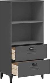 vidaXL Βιβλιοθήκη VIKEN Ανθρακί Γκρι 60x35x123 εκ. από Επεξεργ. Ξύλο