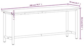 ΠΑΓΚΟΣ ΕΡΓΑΣΙΑΣ 200X55X81,5ΕΚ. ΑΠΟ ΜΑΣΙΦ ΞΥΛΟ ΟΞΙΑΣ ΚΑΙ ΜΕΤΑΛΛΟ 3188907