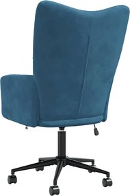 vidaXL Πολυθρόνα Relax Μπλε Βελούδινη