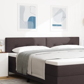 vidaXL LED Κεφαλαριό με Κουμπιά και Ταπί Καφέ 100 εκ Υφάσματος