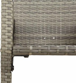 vidaXL Σετ μπαρ κήπου 7 τεμαχίων χωρίς μαξιλάρια Γκρί