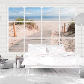 Φωτοταπετσαρία - Window &amp; beach 400x280