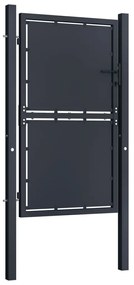 vidaXL Πόρτα Κήπου Ανθρακί 100x200 εκ. από Ατσάλι