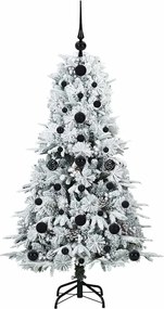 vidaXL Τεχνητό Χριστουγεννιάτικο Δέντρο με Άξονα με βάση Λευκό 120 cm