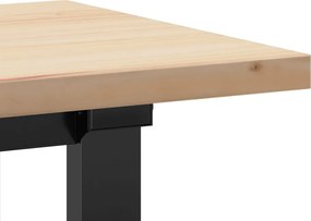 vidaXL Τραπεζάκι Σαλονιού Πλαίσιο Ο Μασίφ Πεύκο/Ατσάλι