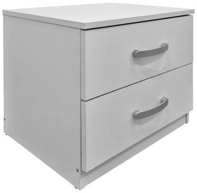 Κομοδίνο Athos pakoworld σε λευκή απόχρωση 48x40x41.5εκ