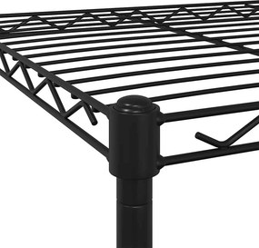 vidaXL Ραφιέρα 5 Επιπέδων με Τροχούς Μαύρη 75x35x155 εκ. 250 κ.