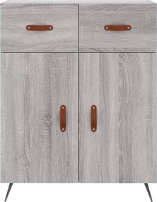 vidaXL Ντουλάπι Γκρι Sonoma 69,5 x 34 x 180 εκ. Επεξεργασμένο Ξύλο
