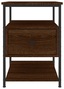 vidaXL Κομοδίνα 2 τεμ. Καφέ Δρυς 40 x 42 x 56 εκ. από Επεξεργ. Ξύλο