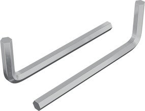 vidaXL Εξαγωνικό Κλειδί 2 pcs Ασημί 32 x 86 χιλ. Ατσάλι