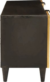 vidaXL Ντουλάπι TV Μαύρο και Χρυσό 105 x 33 x 46 εκ.