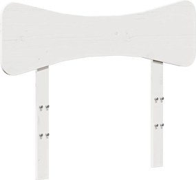 vidaXL Κεφαλάρι Λευκό 90 εκ. από Μασίφ Ξύλο Πεύκου