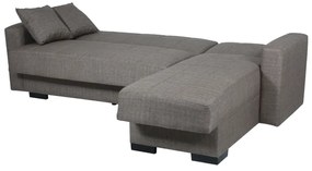 Καναπές κρεβάτι γωνιακός 236χ150χ78 MIRA ύφασμα VISION CAMEL - Ύφασμα - 783-3082