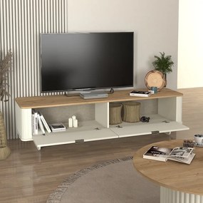 ΕΠΙΠΛΟ ΤΗΛΕΟΡΑΣΗΣ BOHEMA MEGAPAP ΧΡΩΜΑ IVORY - SEPET OAK 180X47X45,6ΕΚ.