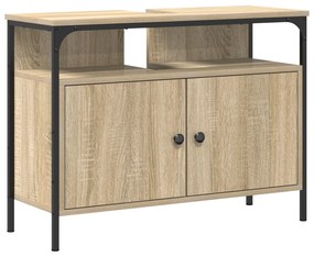 vidaXL Νιπτήρας Μπάνιου Καμπίνα Σονομά Οξιά 80x30x60 εκ Επεξεργασμένο Ξύλο
