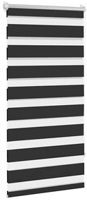 vidaXL Σύστημα Σκίασης Ρόλερ Zebra Μαύρο 80 x 150 εκ.