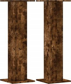 vidaXL Βάσεις Ηχείων 2Τεμ. Καπνιστή Δρυς 30x30x95εκ Επεξεργασμένο Ξύλο