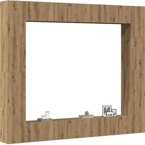 vidaXL 8 τεμαχίων σετ επίτοιχου ντουλαπιού τηλεόρασης